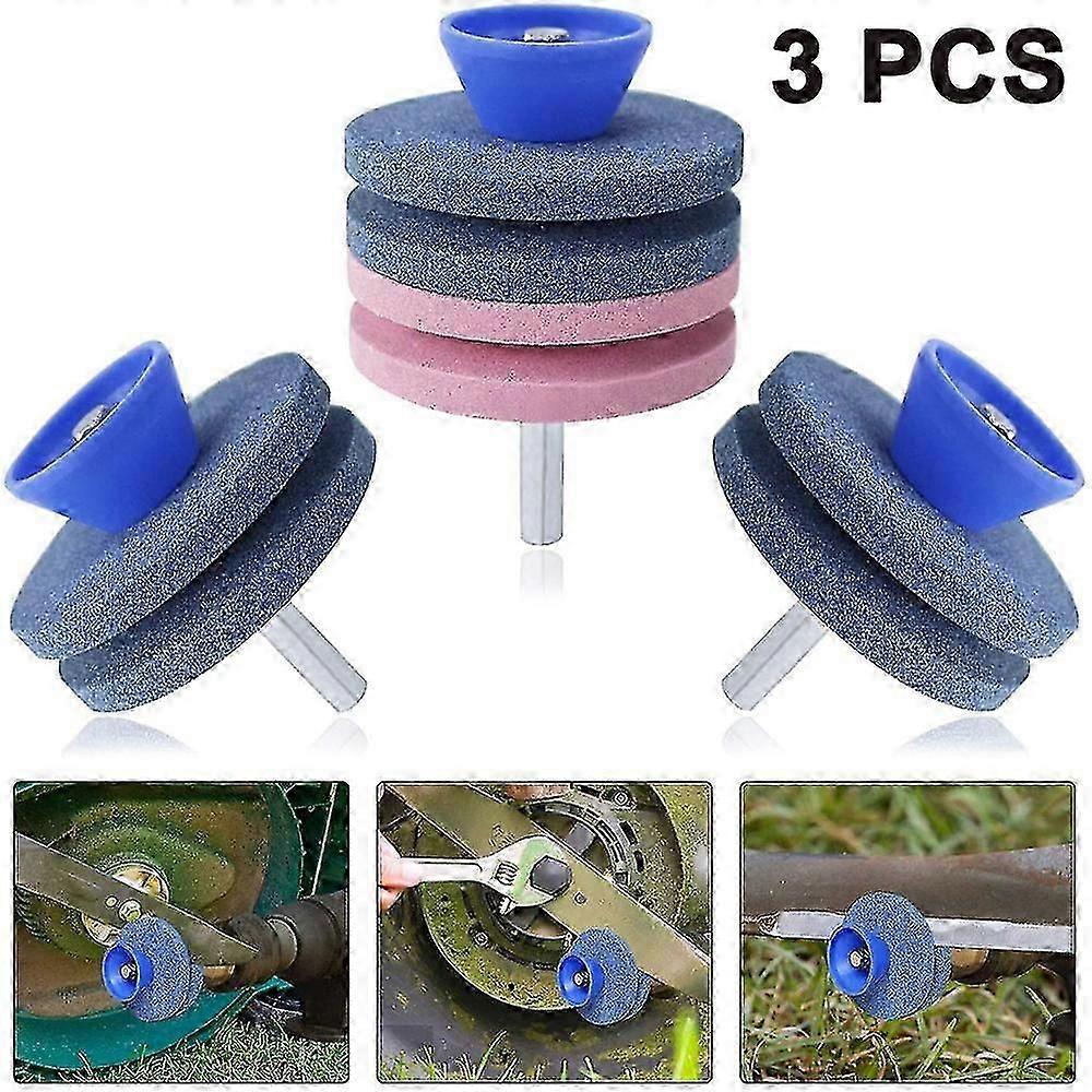 3pcs Grinder For Lawn Mower Knives Lawn Mower Sharpener