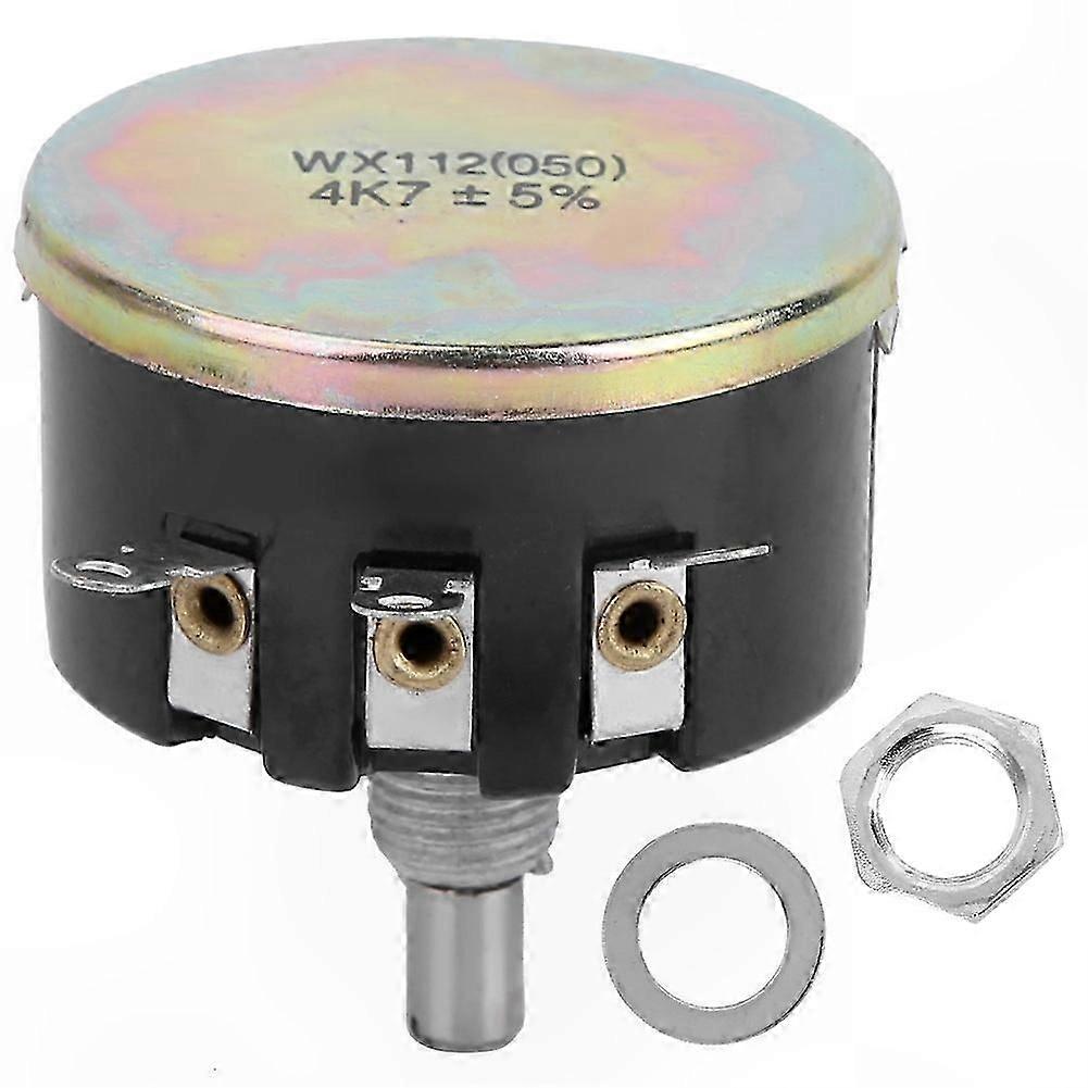 5W Power Potentiometer with Single Circle Turn, 4.7k Spiral Wire Design