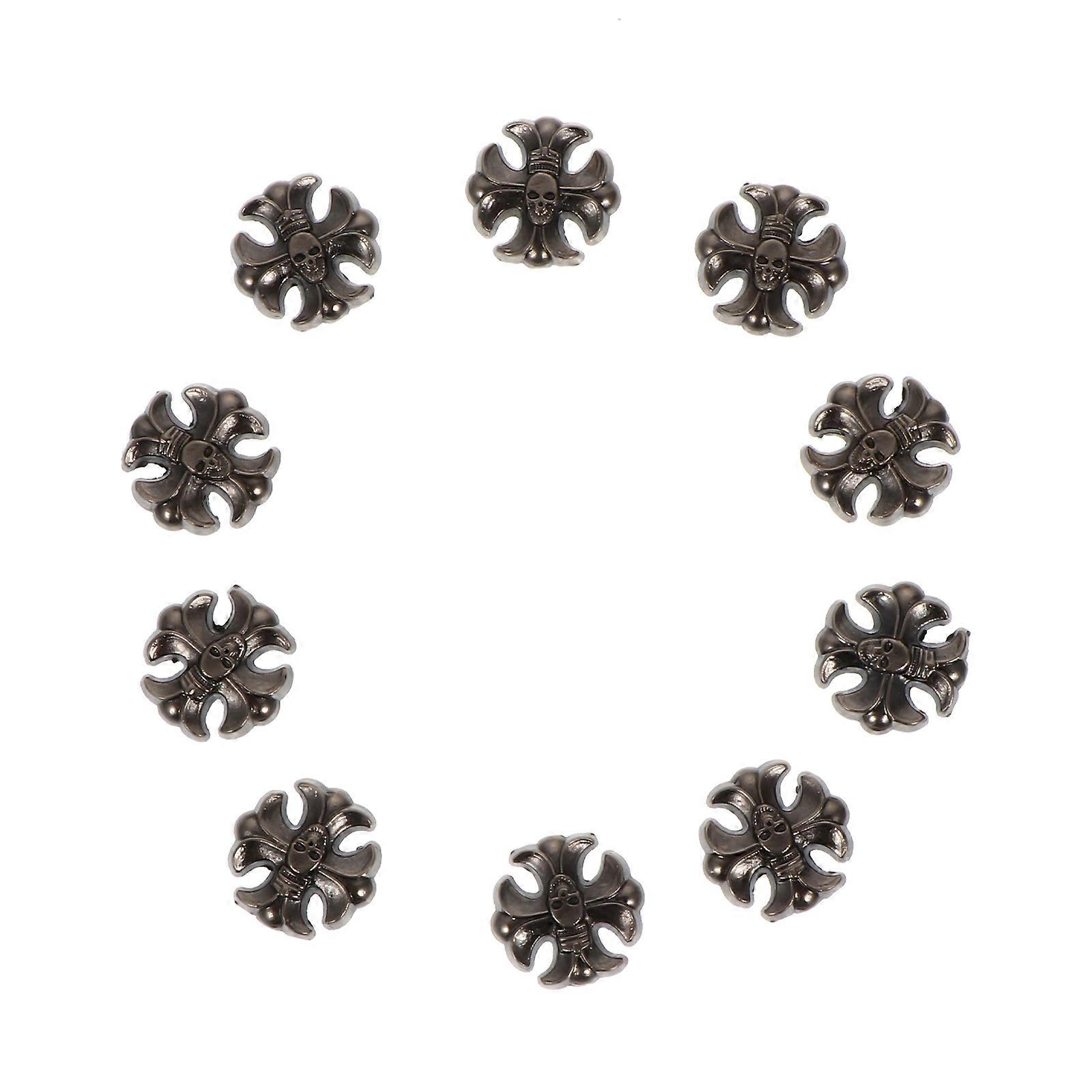 Cross Alloy Rivets Metal Decorative Accessories for DIY Use 10Sets