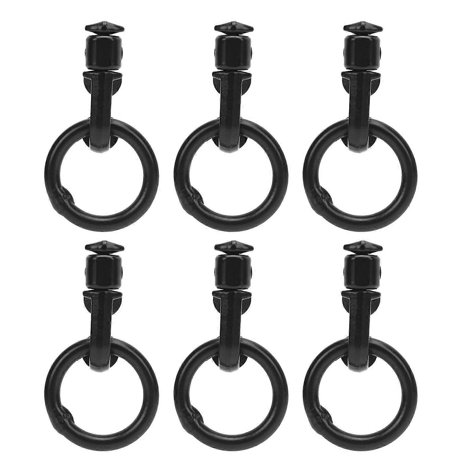 6 Pcs L Track Double Stud Fitting with O Ring Alloy Steel 5000lbs Breaking Strength Truck Bed Tie Down Fitting for Trailers RVs