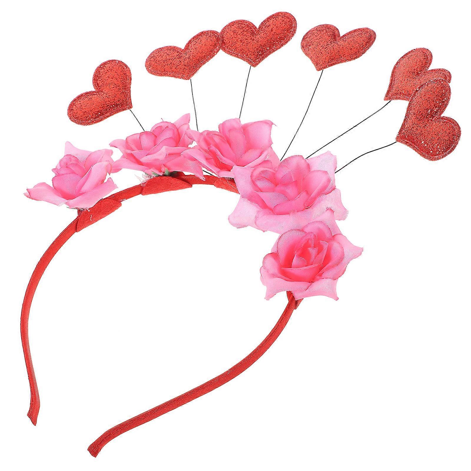 Flower Headband Valentine Headband for Decoration Use Heart Design