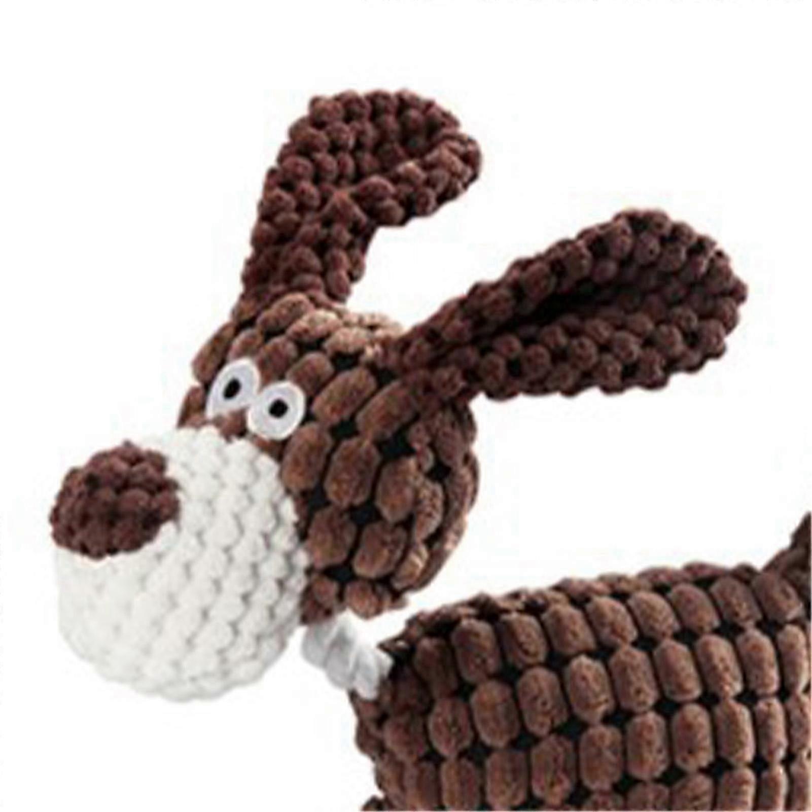 Dog Soft Plush Doll Toy Sound Function Bite Resistant Cute Expression Stuffed Animal Toy for Puppy