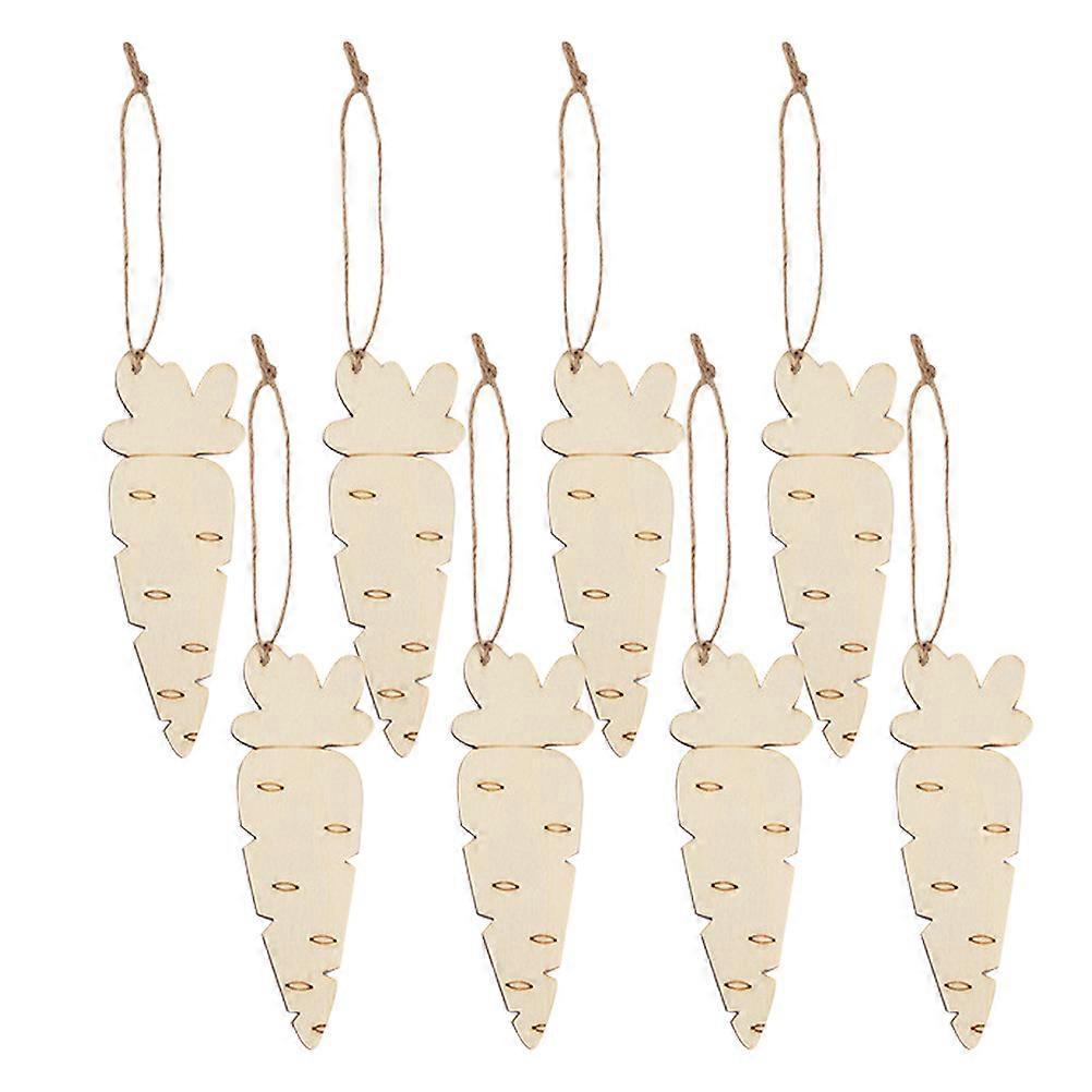 Unfinished Wood Easter Ornaments Rabbit Eggs for DIY Crafts 40Pcs Pack