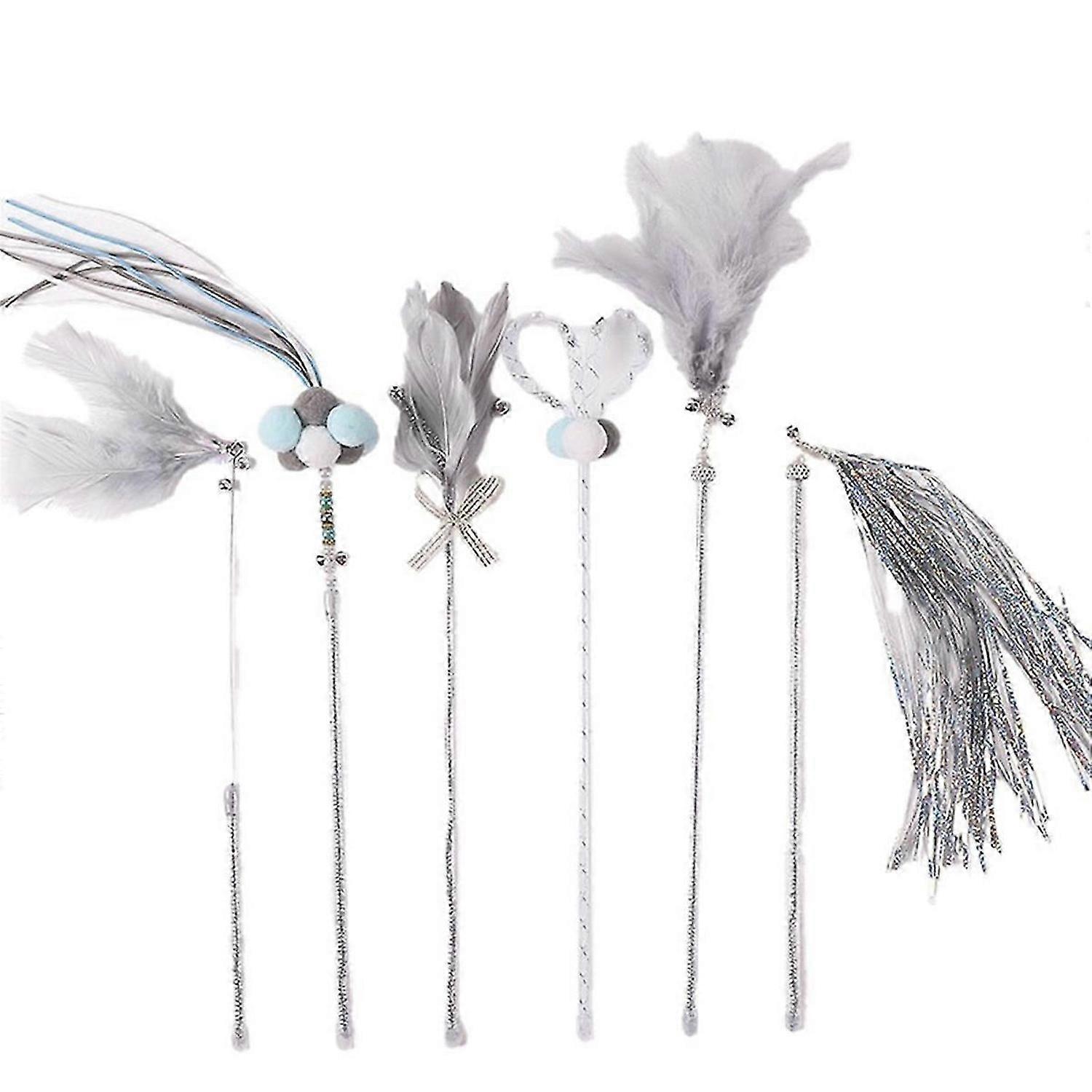 Pet Cat Toy Cat Teasing Stick Fairy Tale Cat Stick Ribbon Bite Cat Stick Bell Toy Set Cat Toy