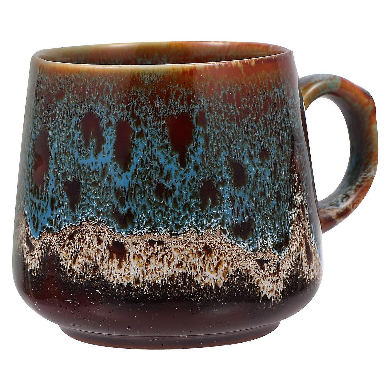 Tea Ceramic Drinking Cup Household Café Use Red Porcelain Material for 1Pc