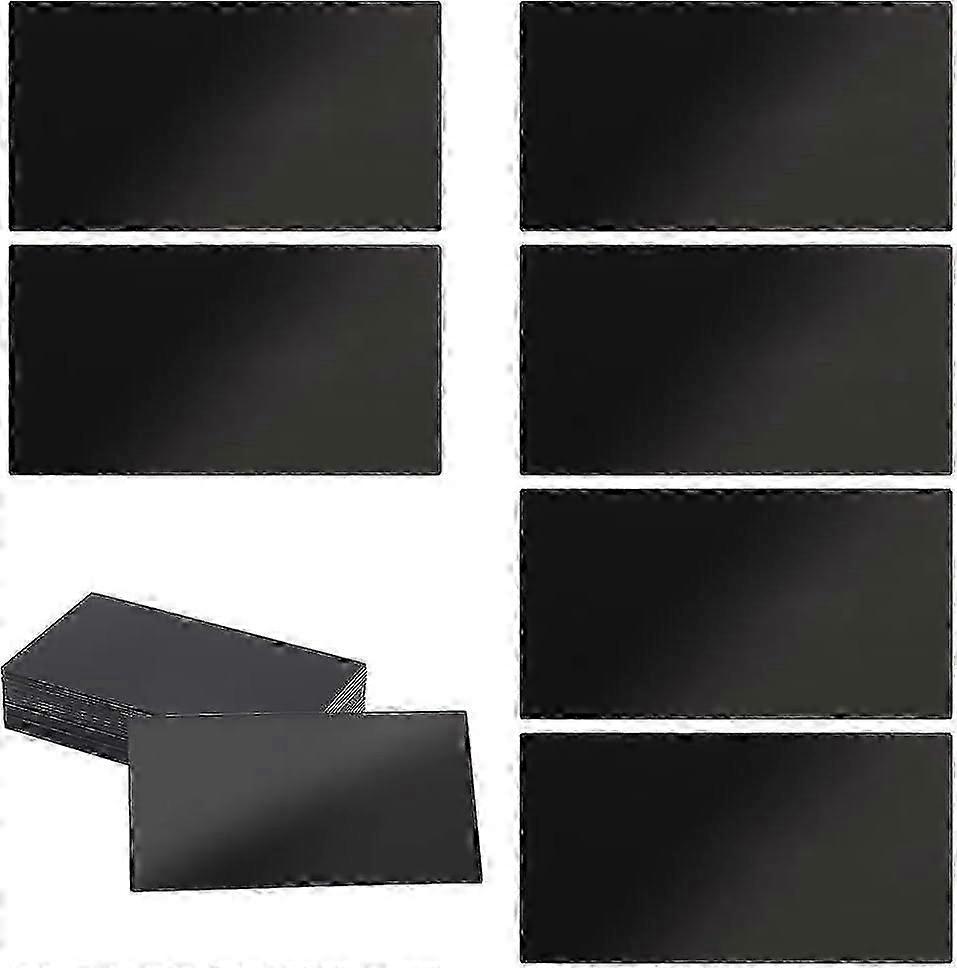 2025 New Acrylic Sheets Rectangle for DIY Wedding Place Card Black 90x50x1mm