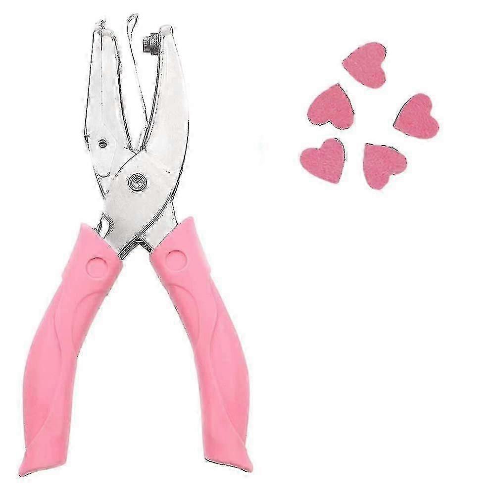 Hole Diameter Hand Punch with Pink Handle - Craft Paper Hole Punch for DIY Projects & Scrapbooking