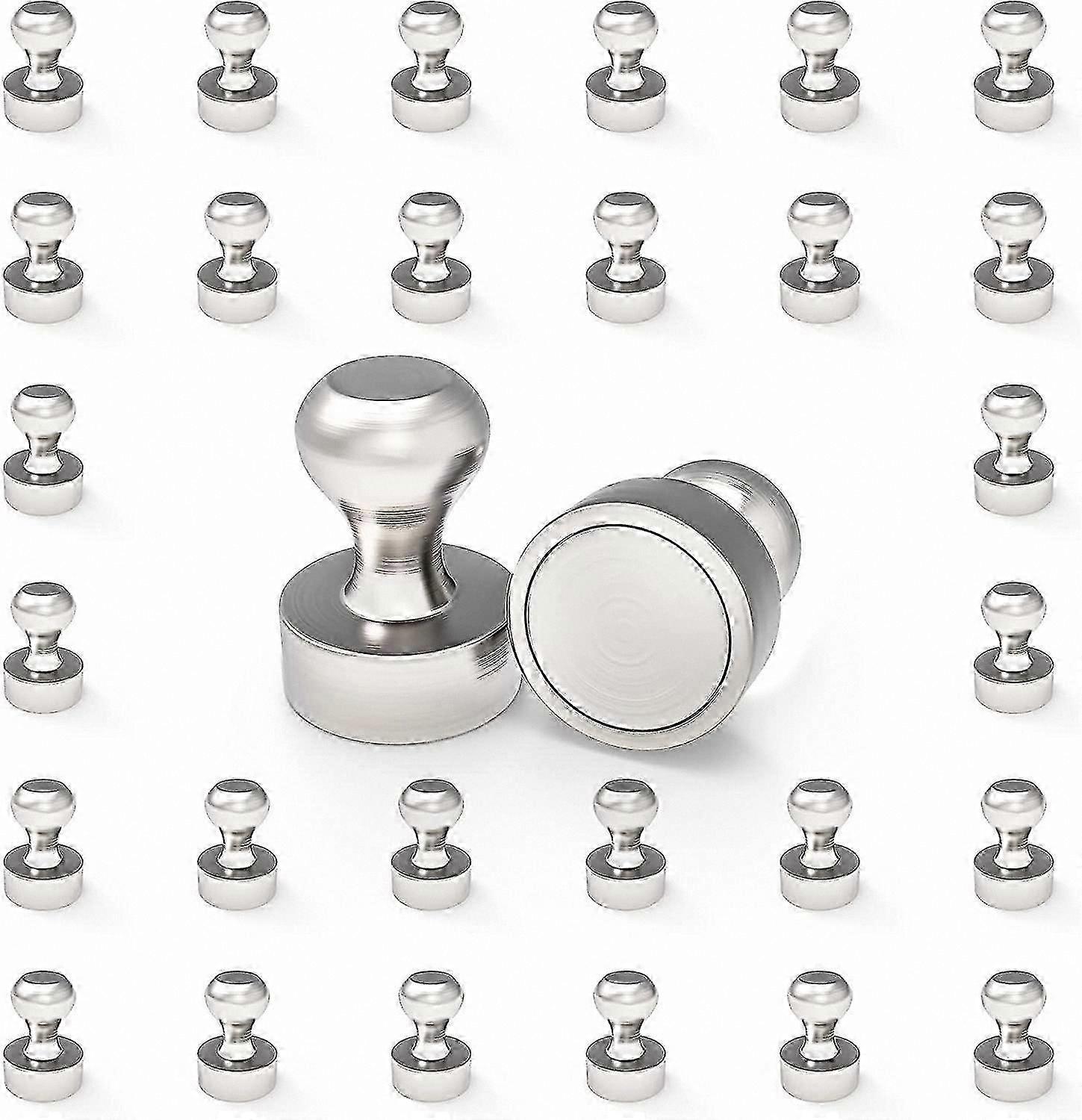 Silver Magnetic Discs, 30 Count, 13x16mm, for Whiteboards, Refrigerators, DIY Projects, and Magnetic Surfaces
