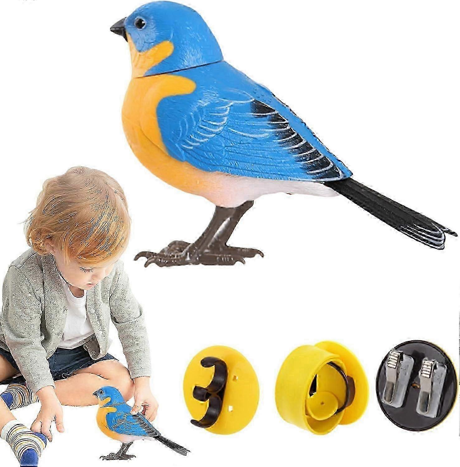 Electric Singing Bird Toy - Motion Activated Realistic Interactive Pet Decoration