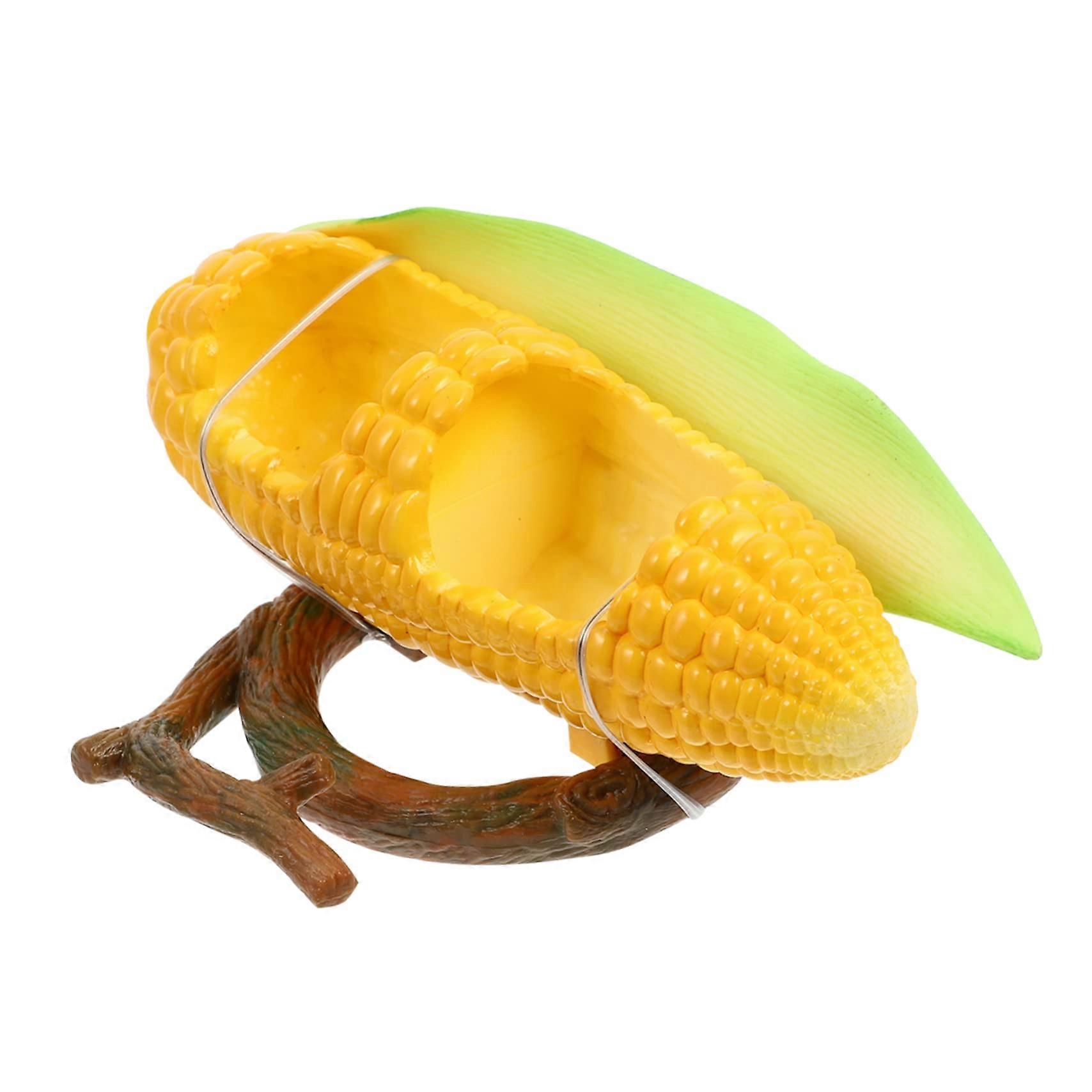 Corn Shaped Parrot Feeder Plastic Bird Feeder Bowl For Parrots Household Garden Outdoor Use Small Size