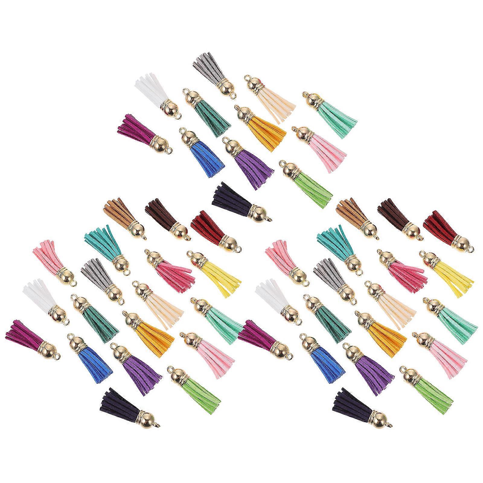 Assorted Color Tassel Pendants for DIY Jewelry Decor 100Pcs