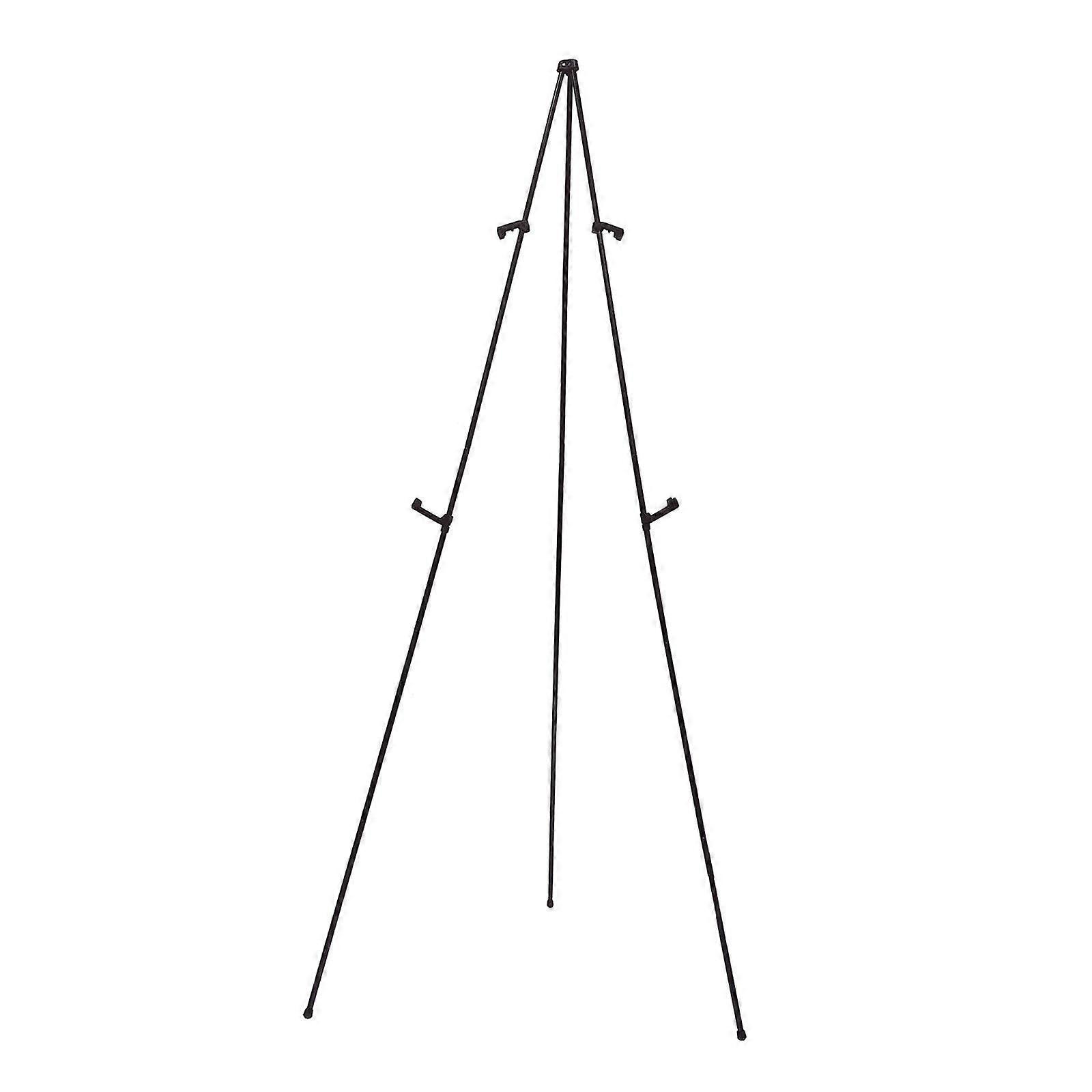 Telescoping Display Easel Folding Tripod Shelf for Artist Displaying Drawing Black