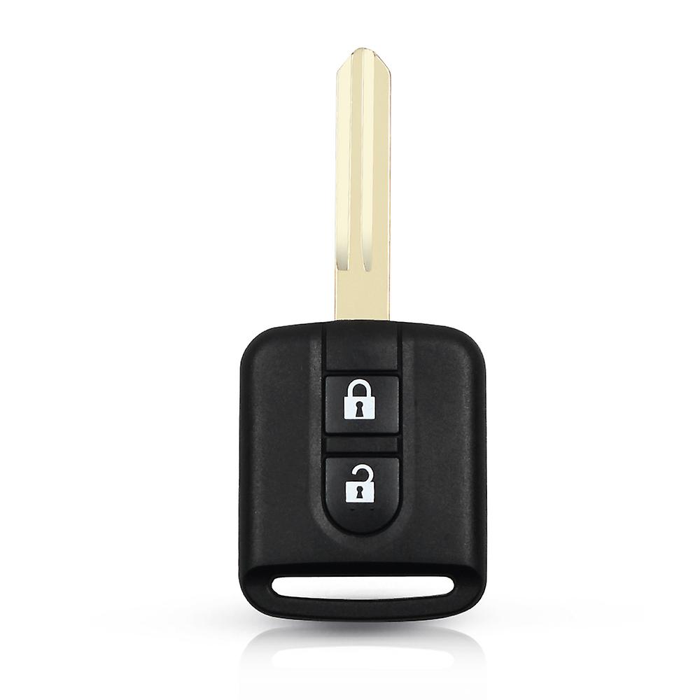 Remote Car Key Shell Case Fob – 2-Button – For Nissan Qashqai – GORBIN Silver