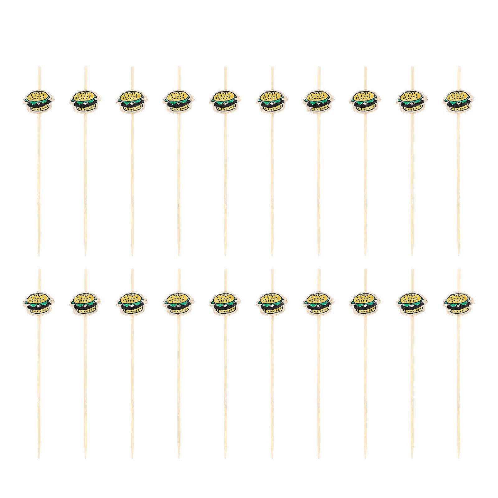 Cocktail Picks Burger Shape for Decoration 200Pcs