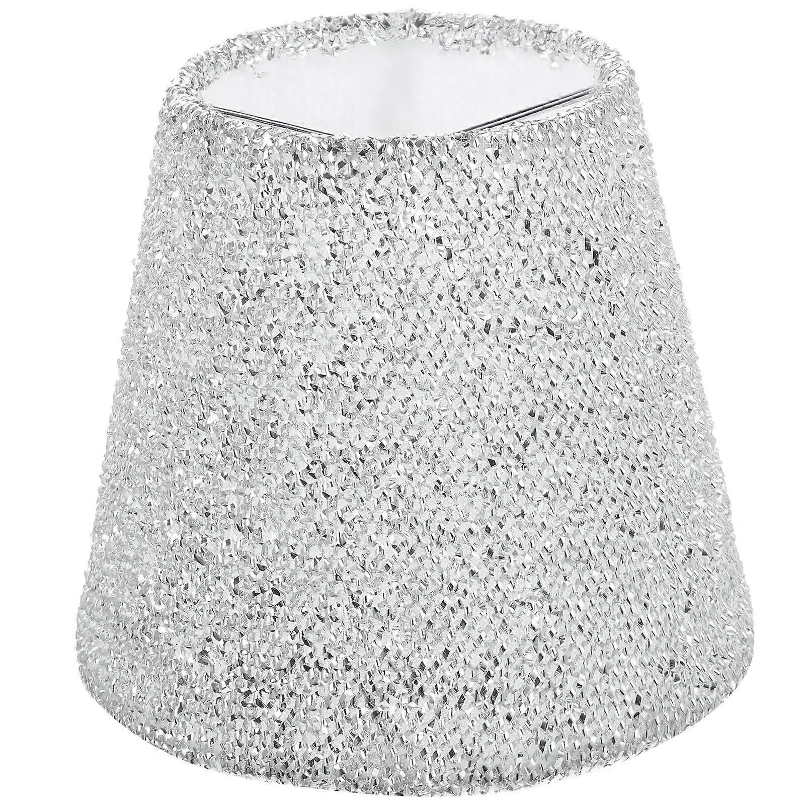 Small Lampshade Indoor Light Cover for Desk Lamp 4Pcs Silver Durable Material