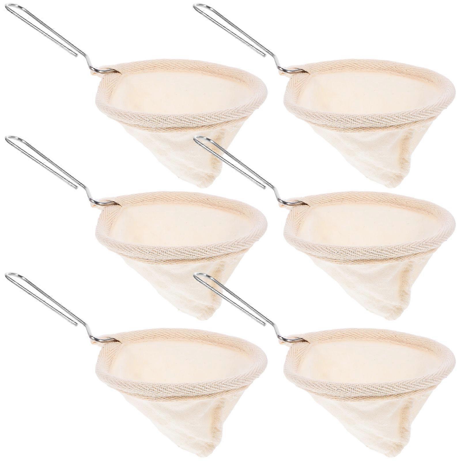 Fine Mesh Strainer Coffee Filter Bag for Making Coffee 12Pcs Beige