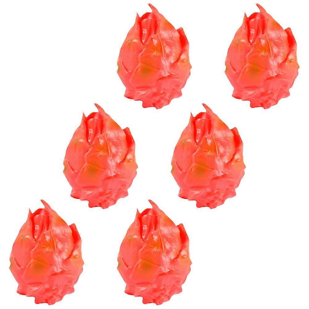 Mini Fruit Model Artificial Pitaya Model for Decor 30Pcs Red PVC Material
