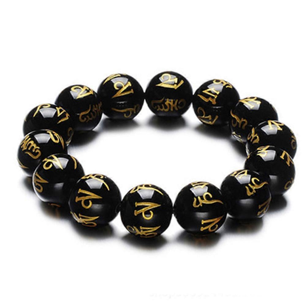 Buddhism Prayer Beads Bracelets for Decorating 3Pcs Black Men Bangles Style