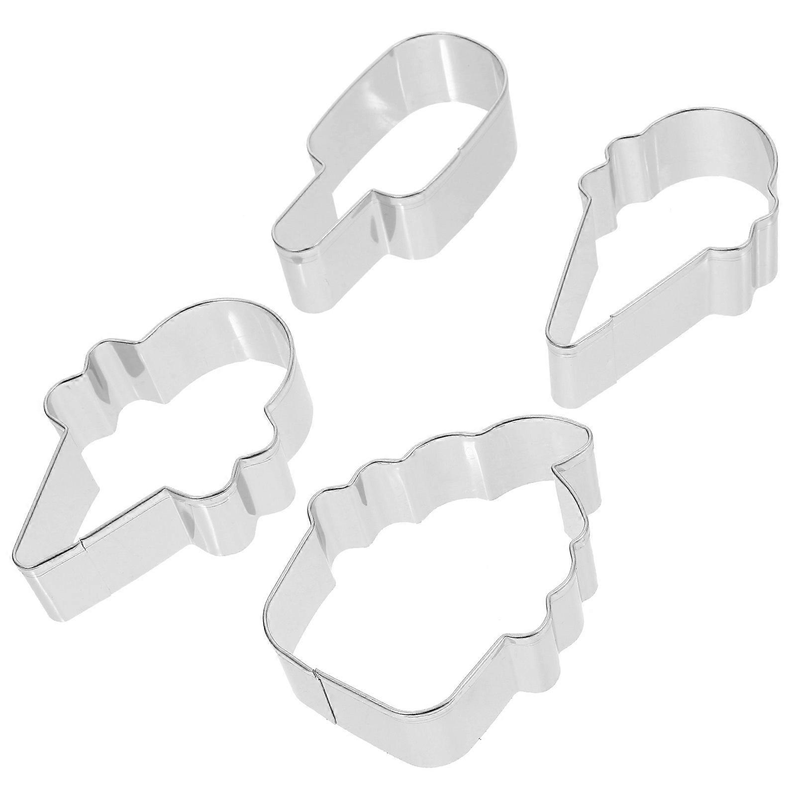 Metal Cookie Cutter Set 12-Pcs Ideal For Bakery Use 7.60X4.50X2.50CM Creative Molds For Making Cakes
