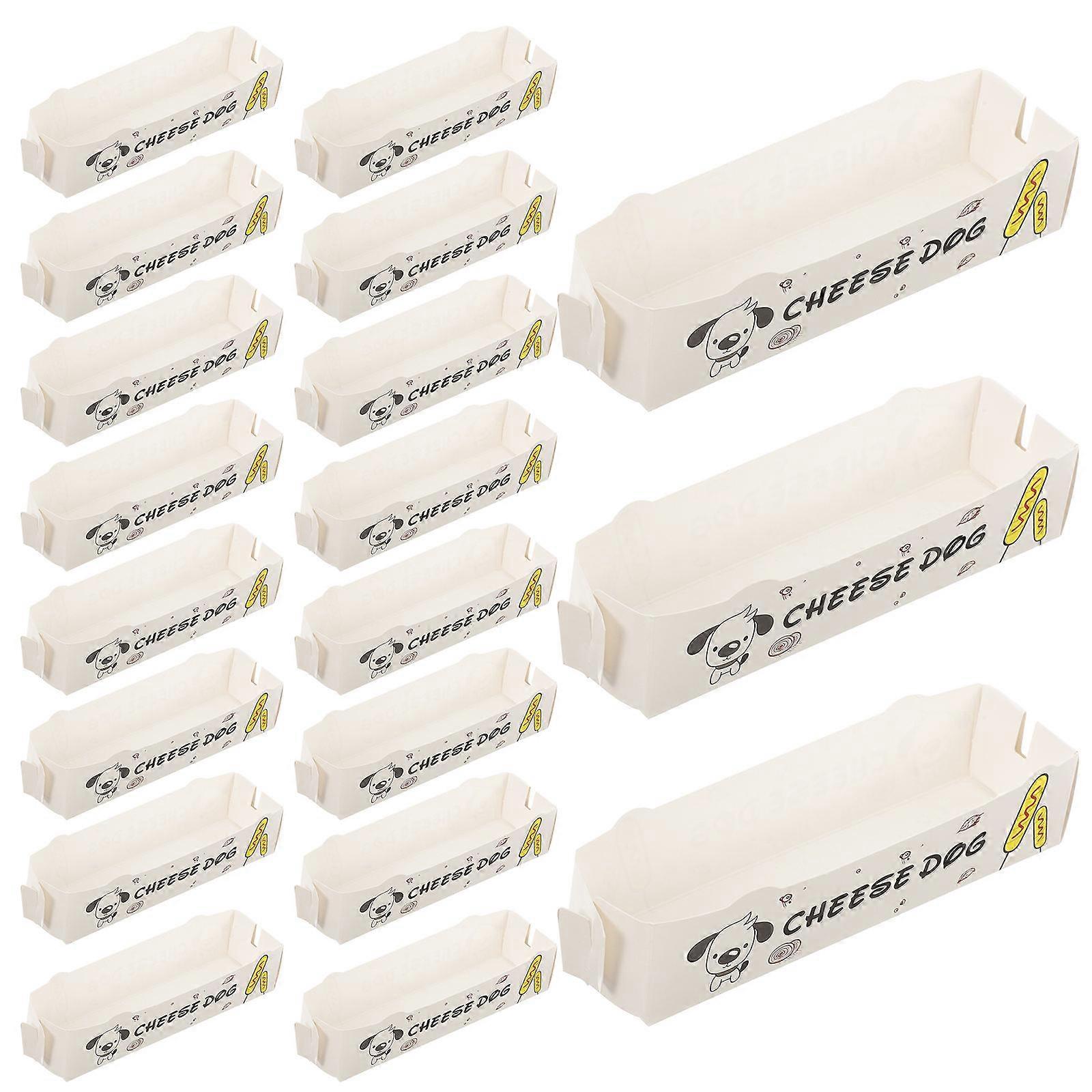 Heat-Resistant Hot Dog Paper Boxes for Storage 100Pcs Sausage Containers