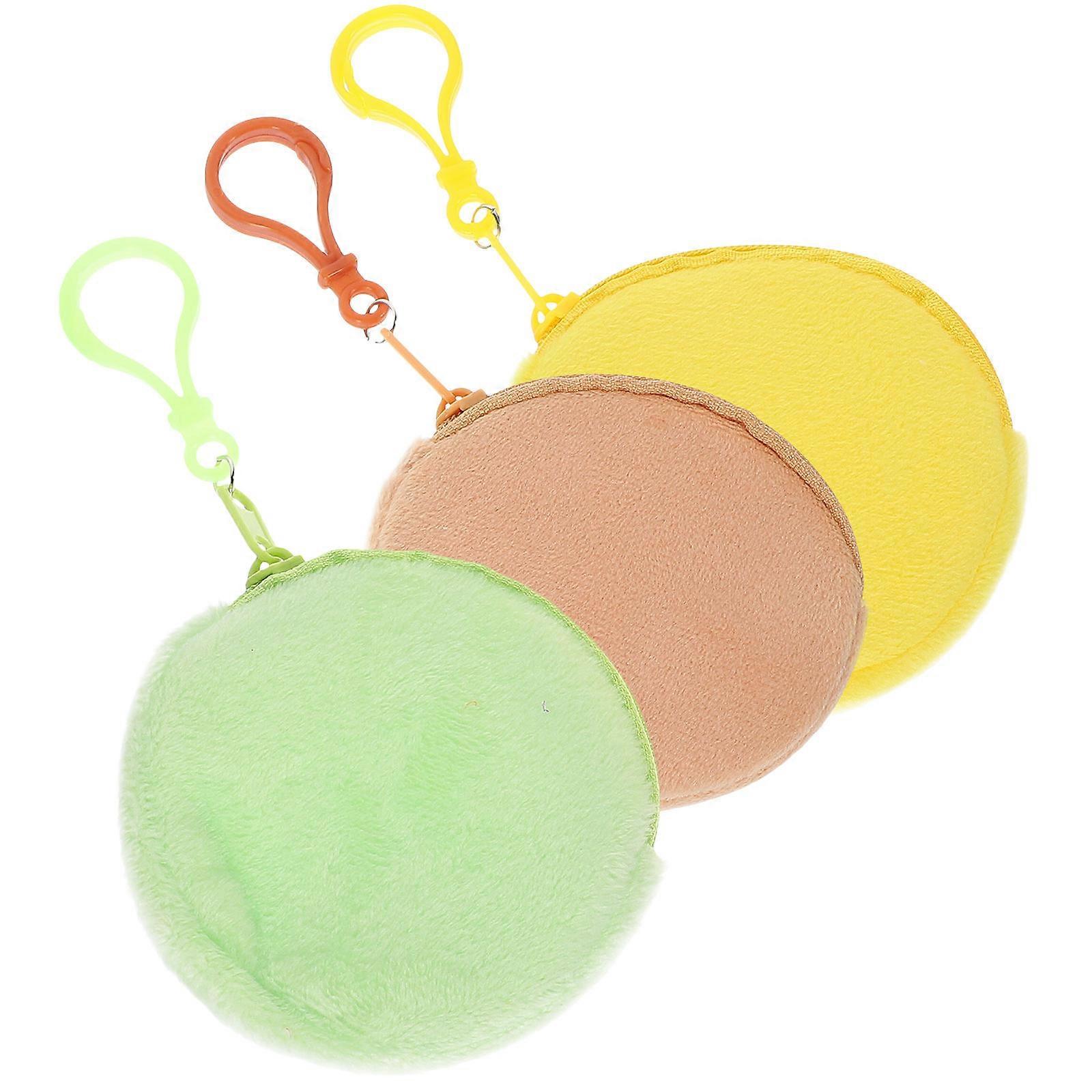 Compact Earbud Cases 3Pcs Assorted Color Coin Purses For Travel Outdoor Work With Buckle Attachment And Storage Function
