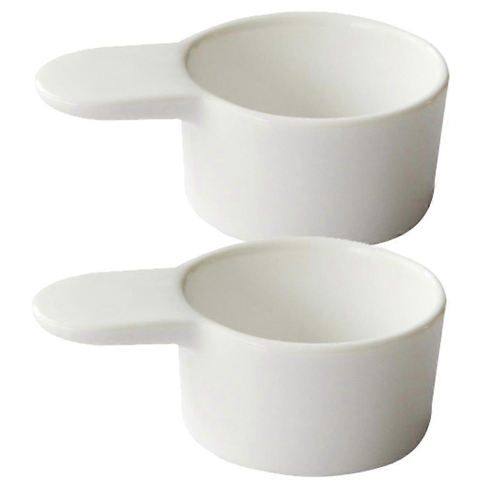 Ceramic Candlesticks 2Pcs Handheld Candlelight Dinner 7.6X4.8CM White Modern Style Decorative