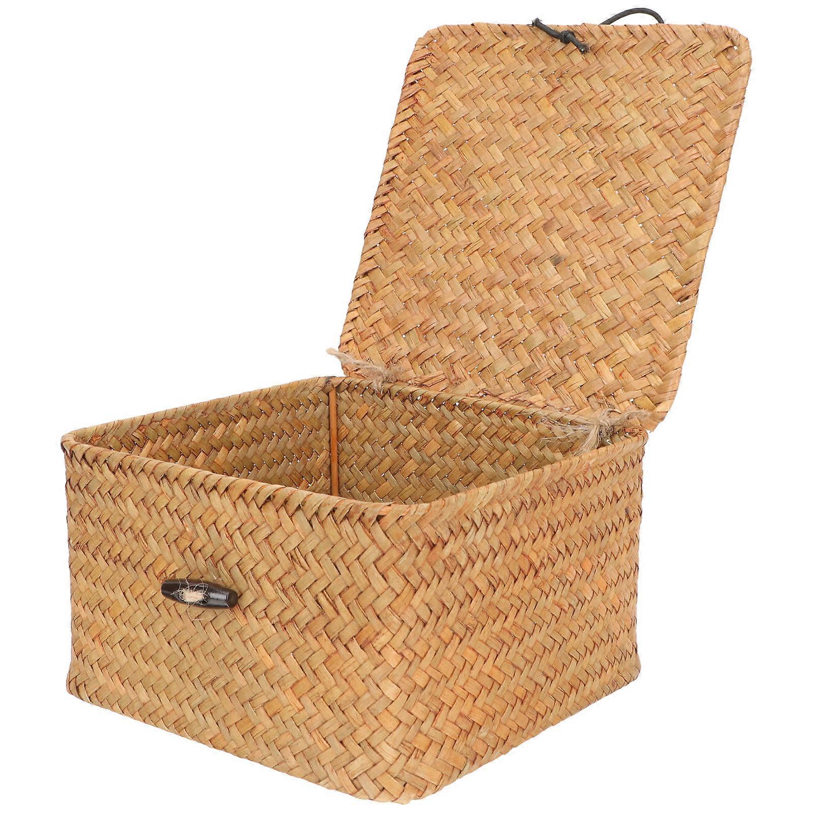 Straw Storage Box Desktop Organizer for Sundries 4Pcs Storage Containers