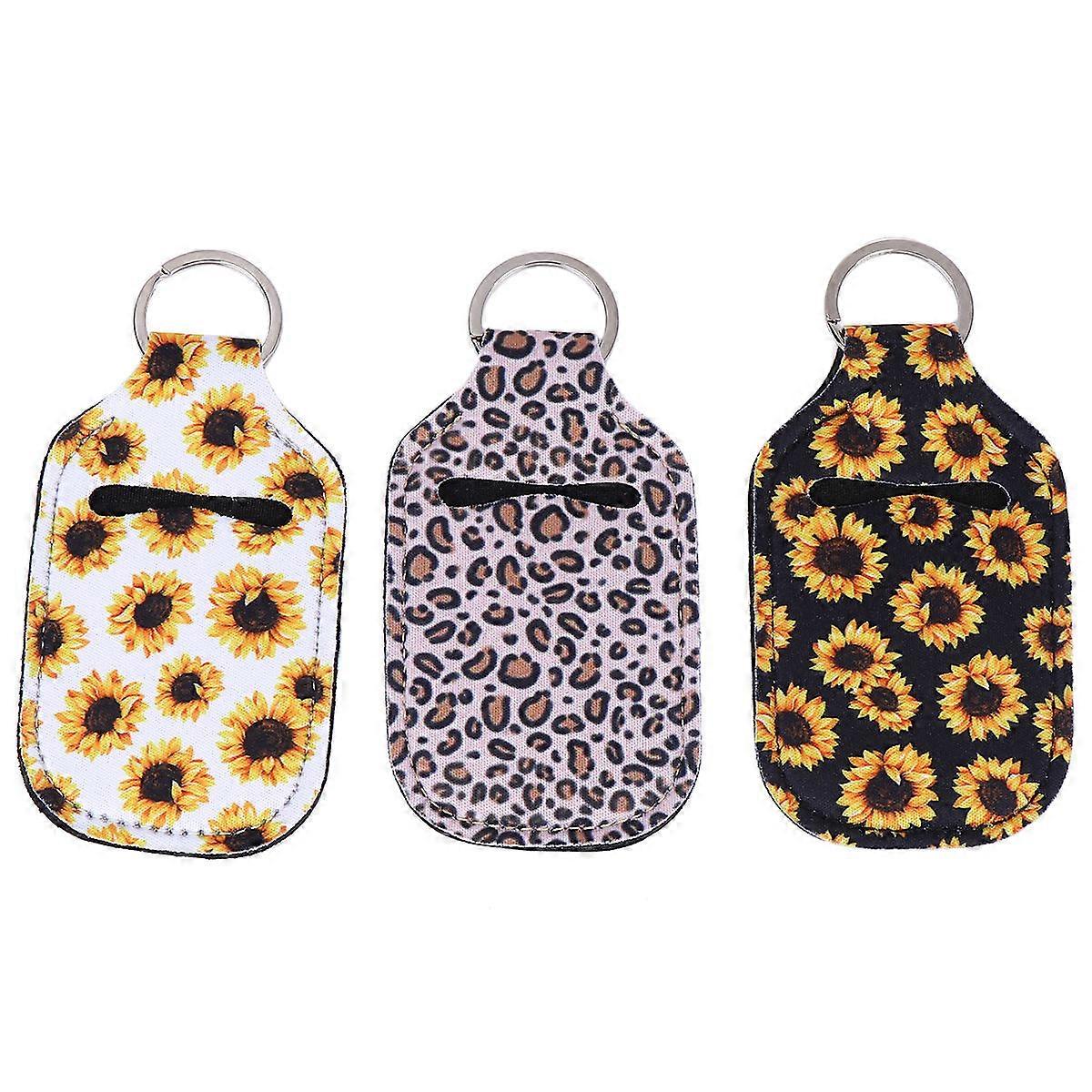 Neoprene Washing Liquid Bottle Case Keychain Carriers for Storage 3Pcs