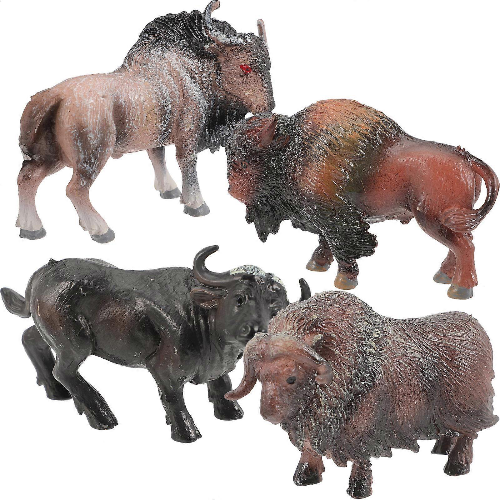 Cow Ornament Mini Cow Models for Playing 16Pcs Desktop Set