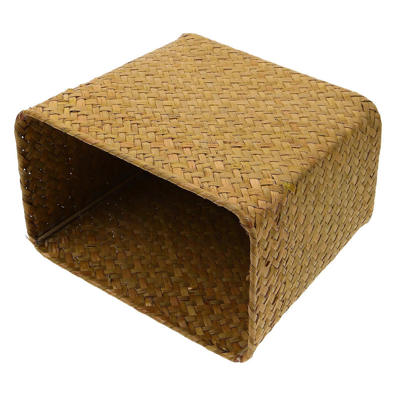 3Pcs Organizer Storage Basket Woven For Home And Office Light Brown Cylindrical Design Multi-functional Use