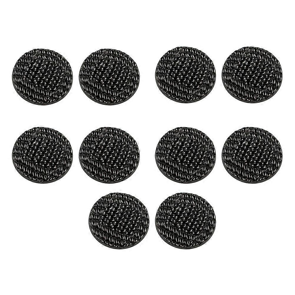 Alloy Buttons Sewing Button for Decoration 20Pcs Black Round Decorative Set