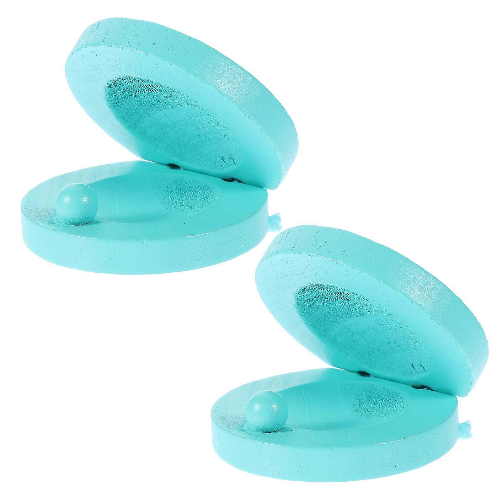 Kids Toy Wooden Fruit Castanets for Playing 2Pcs Interesting Castanet