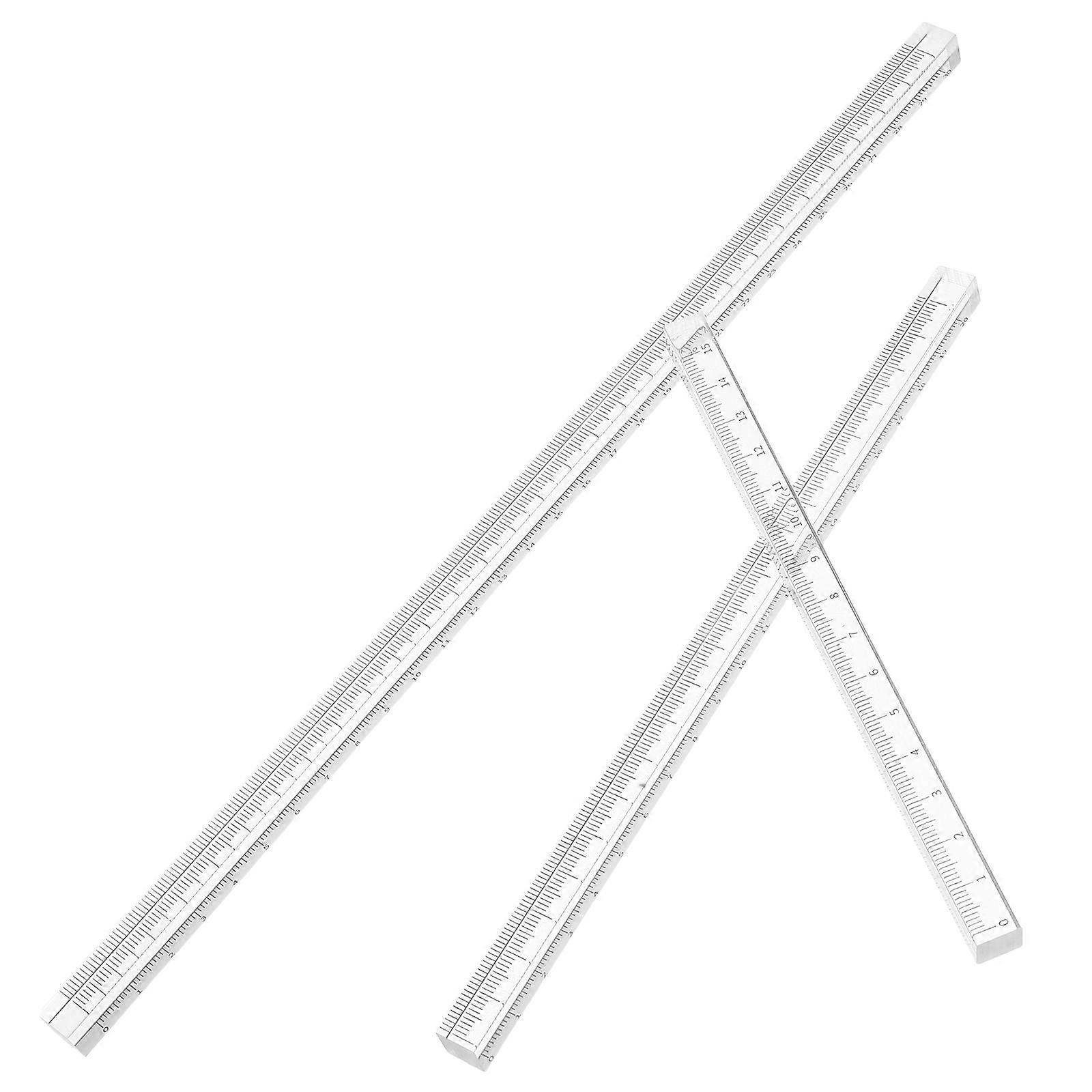 Drafting Ruler For Drawing Engineering Scale Precision Design Rectangular 3Pcs Engineers Office