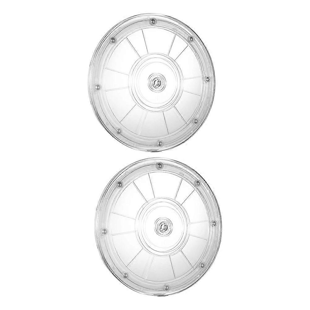 Multi-Functional Clear Acrylic Turntable for 360-Degree Rotating 4Pcs