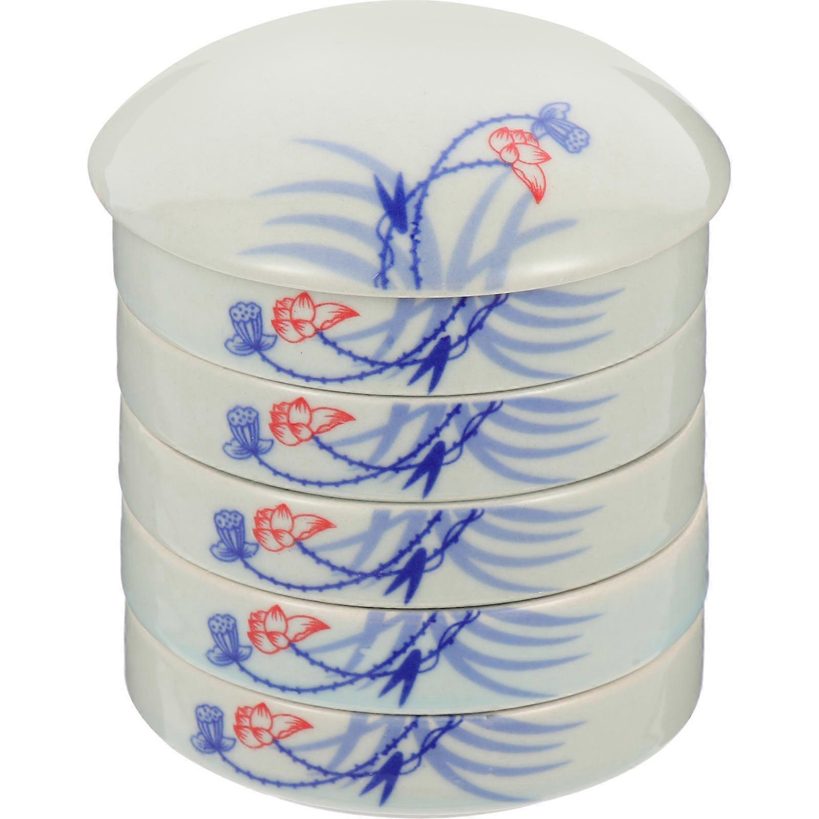 Multi-layer Ceramic Palette 2 Sets Practical Mixing Trays Suitable For Beginners And DIY Enthusiasts 3.62X3.18in Space-saving