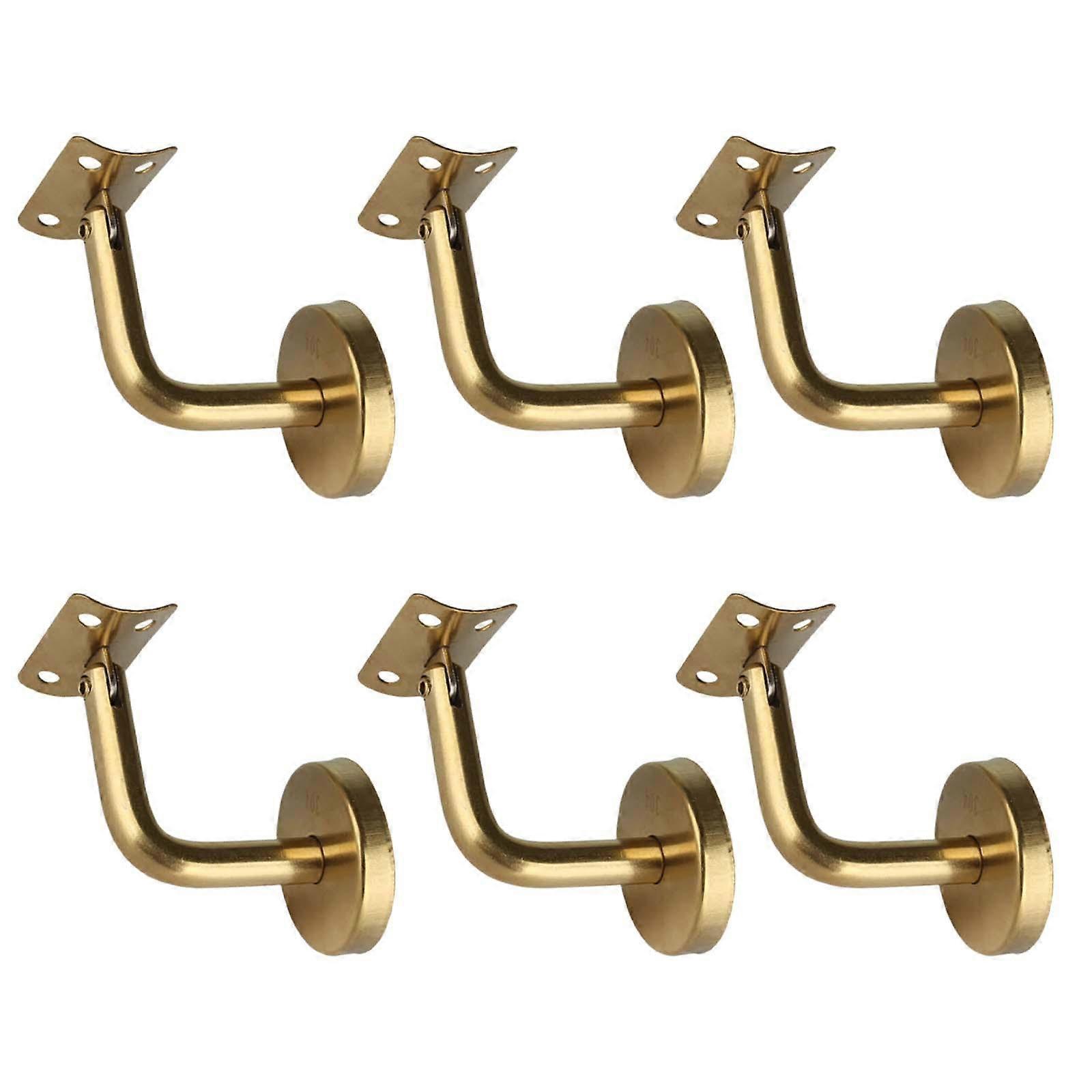 6Pcs Hand Rail Brackets for Stairs Hand Railing Building Banister Support