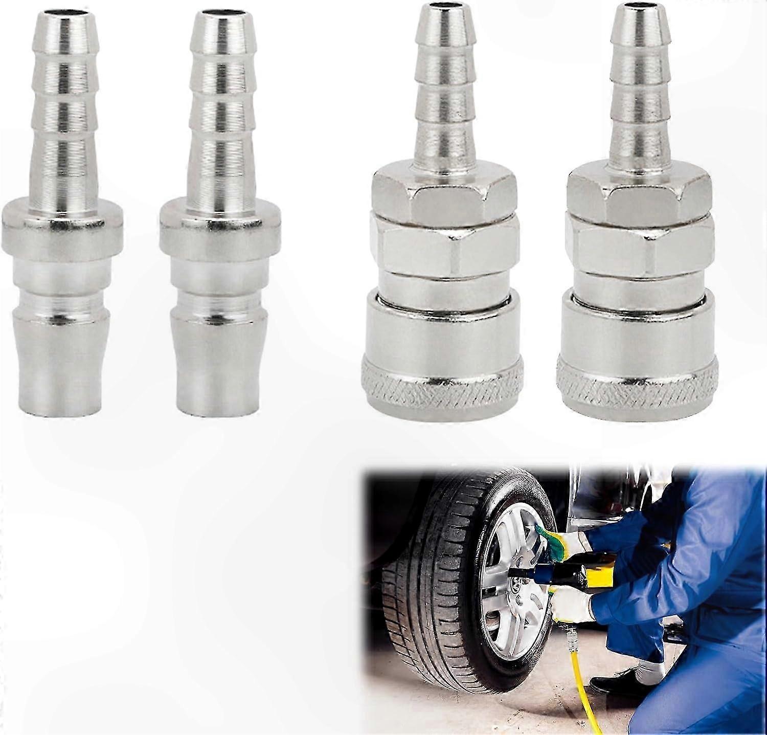 8mm Quick-Connect Nozzle Tip with Male Adapter for Pneumatic Compressor Systems