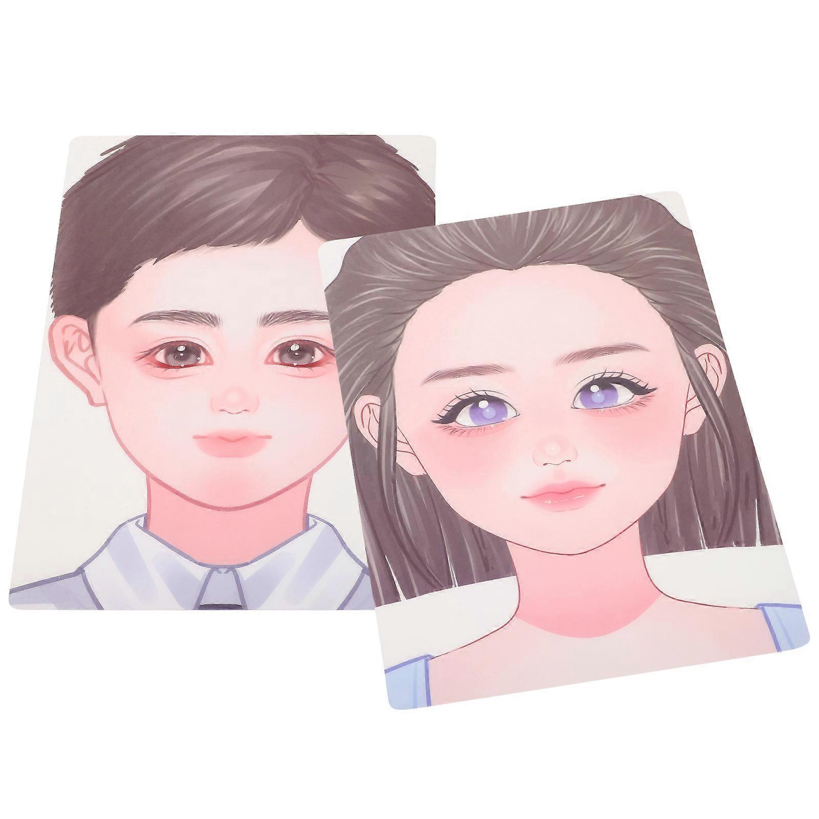 Face Paint Practice Board for Plastic Makeup Tool 8Pcs Dresser Practice Face