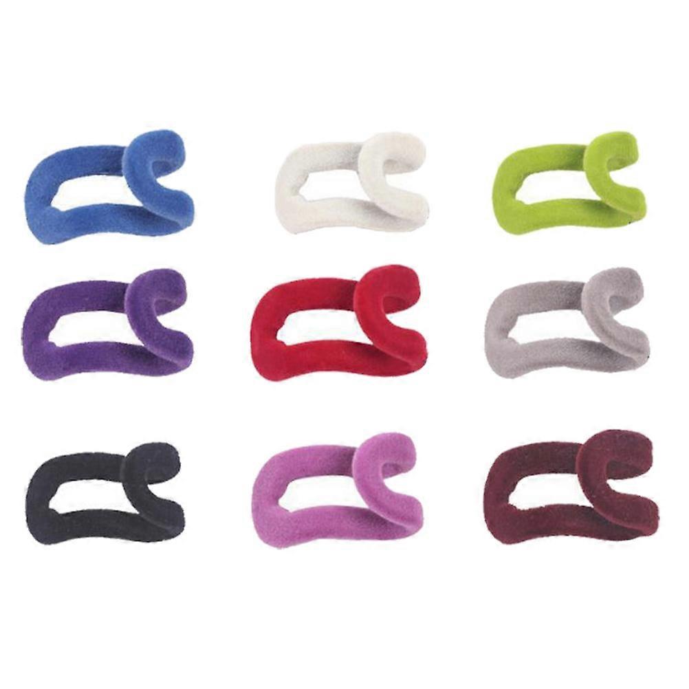 Clothes Holder Mini Flocking Hangers Rack Space Save Hanger Hook 40Pcs