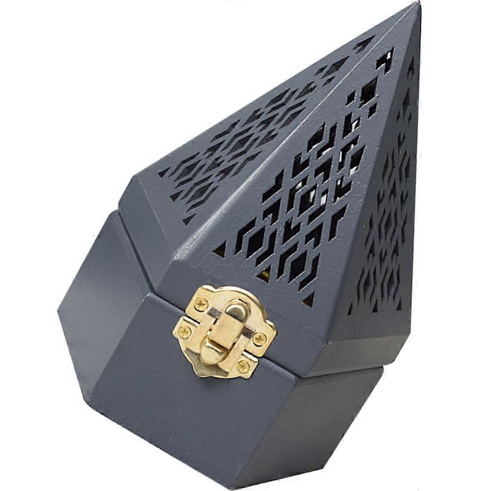 Porte-encens pyramidal classique en bois creux pour usage domestique, 5 pièces