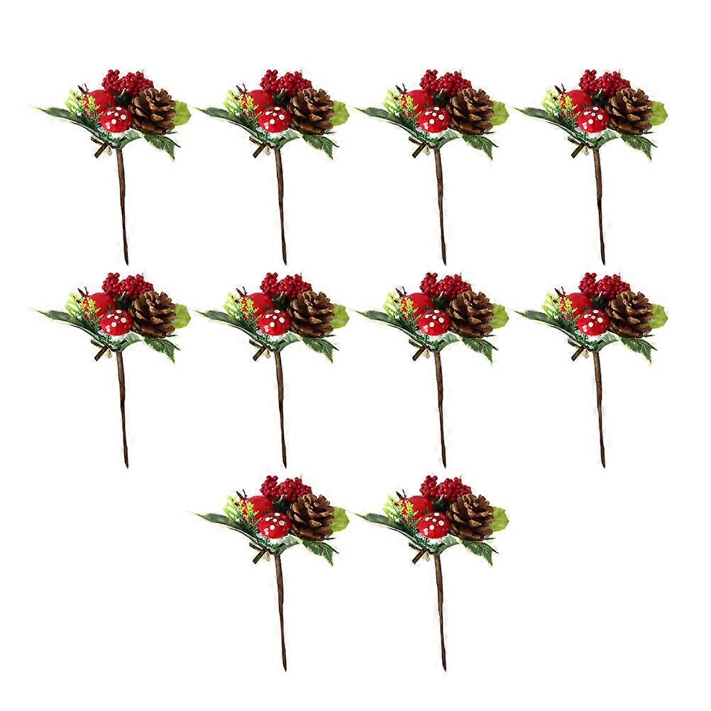 Artificial Stems for Christmas Tree Decoration 20Pcs Multi