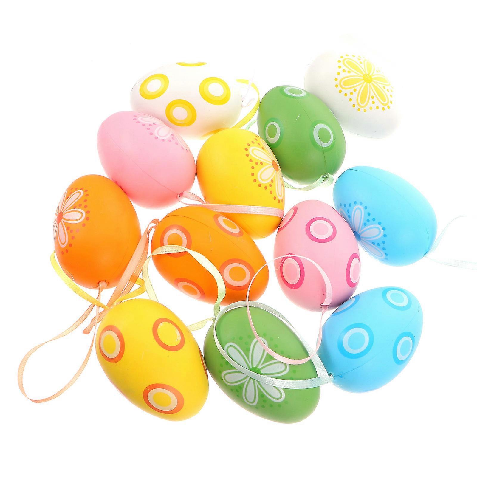 Easter Egg Prop for Decoration with 36Pcs Assorted Color Plastic Eggs