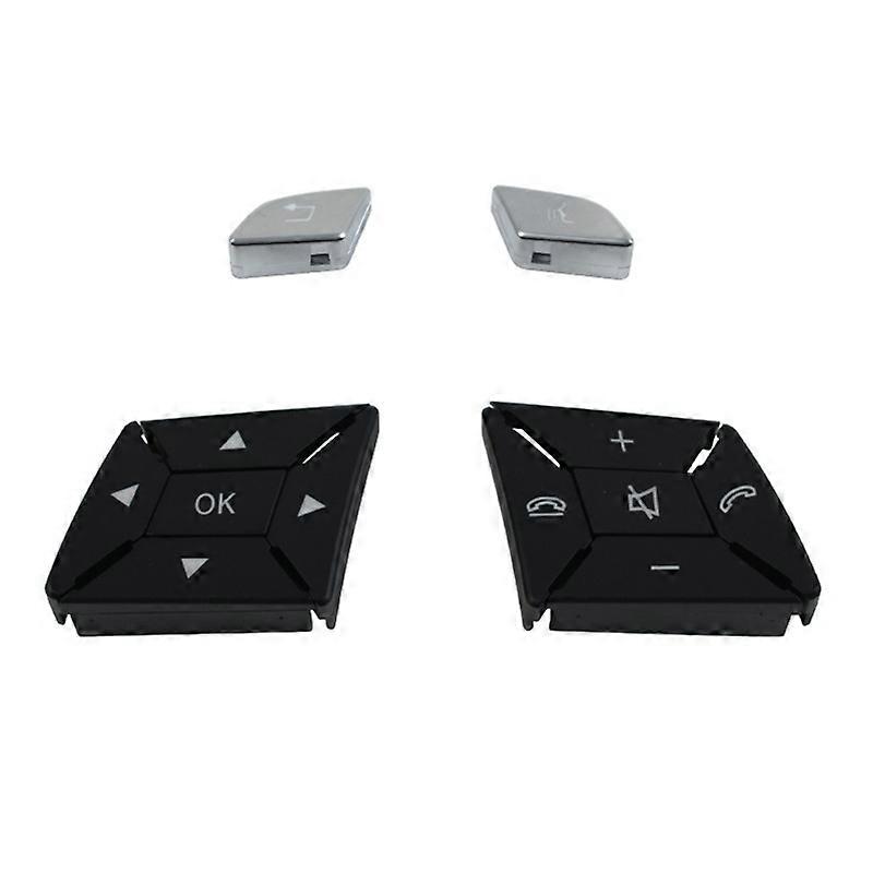 W204 W212 Car Steering Wheel Control Menu Switch Button Cover,Silver