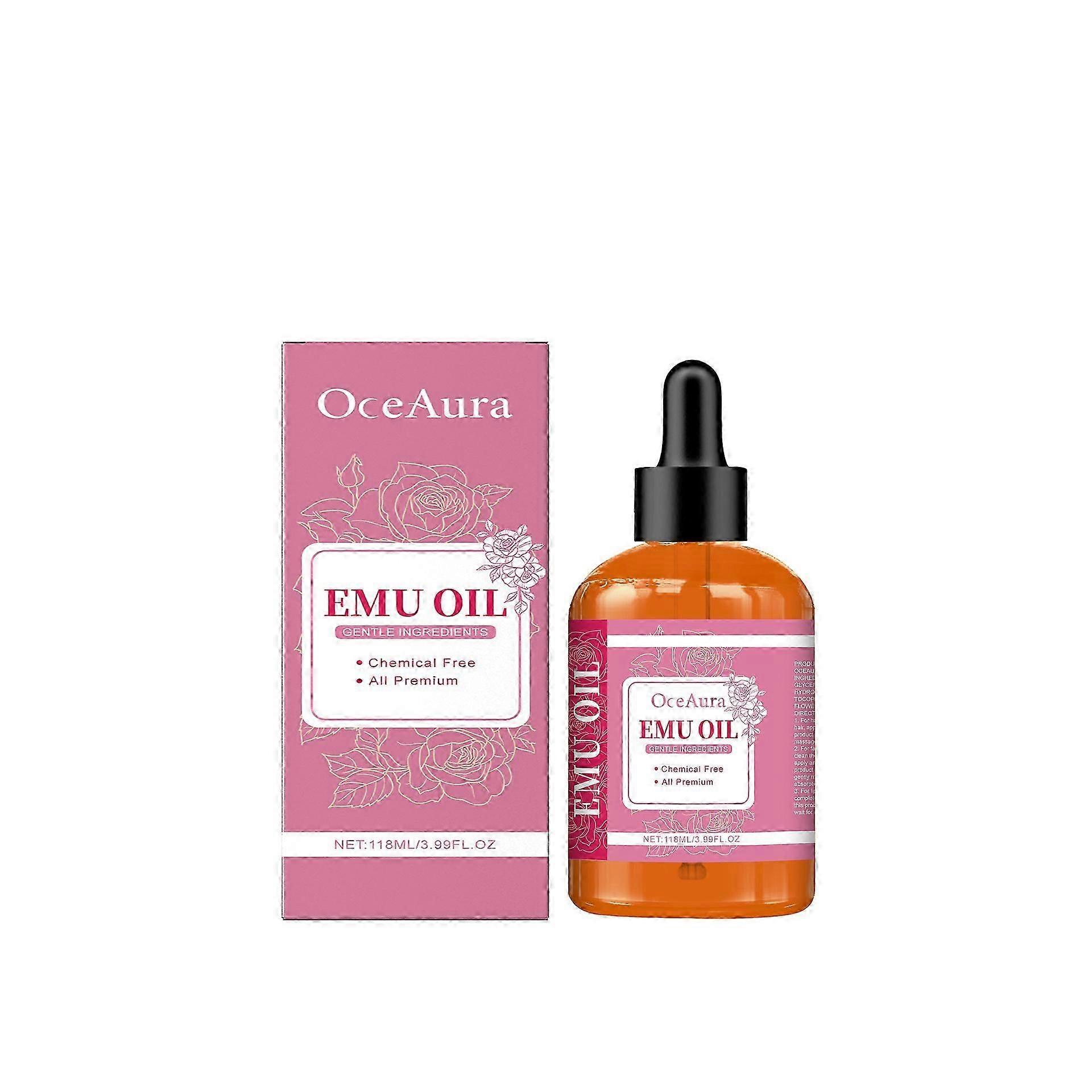 Ulei de trandafir emu, 100% natural pur întărire a părului Hidratant anti-îmbătrânire pentru piele 3 în 1 Ulei multi-acțiune pentru îngrijirea părului și a scalpului și îngrijirea pielii și a buzelor