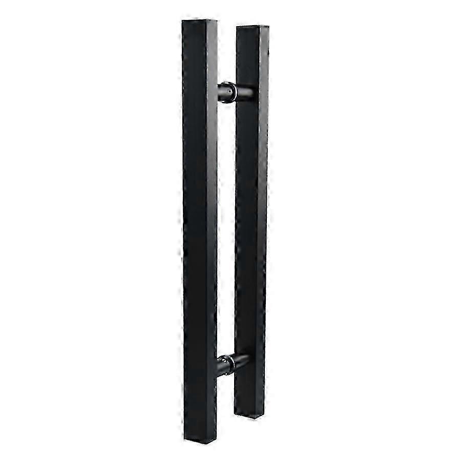 絶妙なマットブラックステンレススチールガラス/木製ドアハンドル