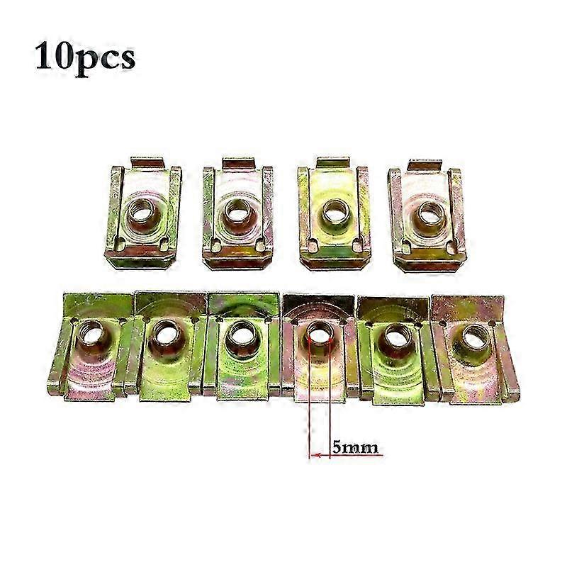 10 Pcs U-type Car Clips Rivets M5 M6 M8 For Car Motor Tread Panel Spire Nut Fairing Clip Fastener Speed Metal Mounting Clamp