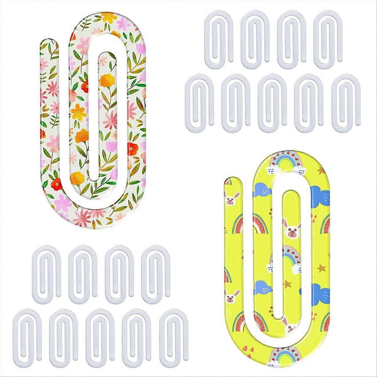 20 Pack Sublimation Blanks Acrylic Paper Clips,4inch x 2inch