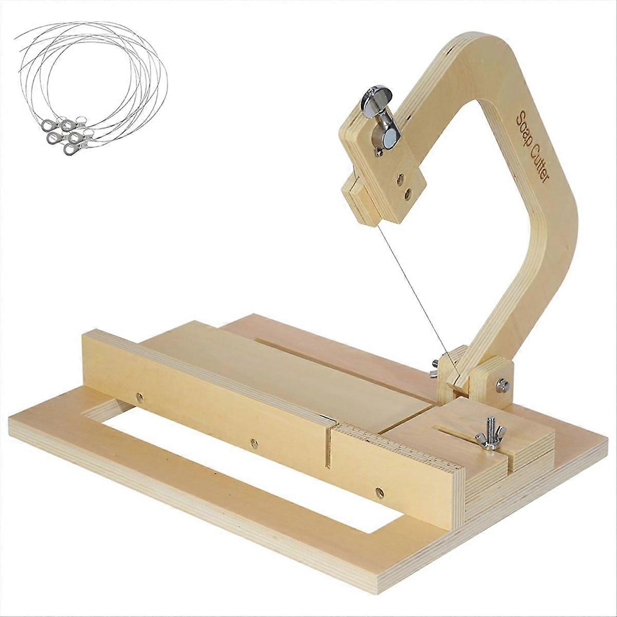 Wooden Soap Cutter for Soap Making Supplies Adjustable Wire Cutting