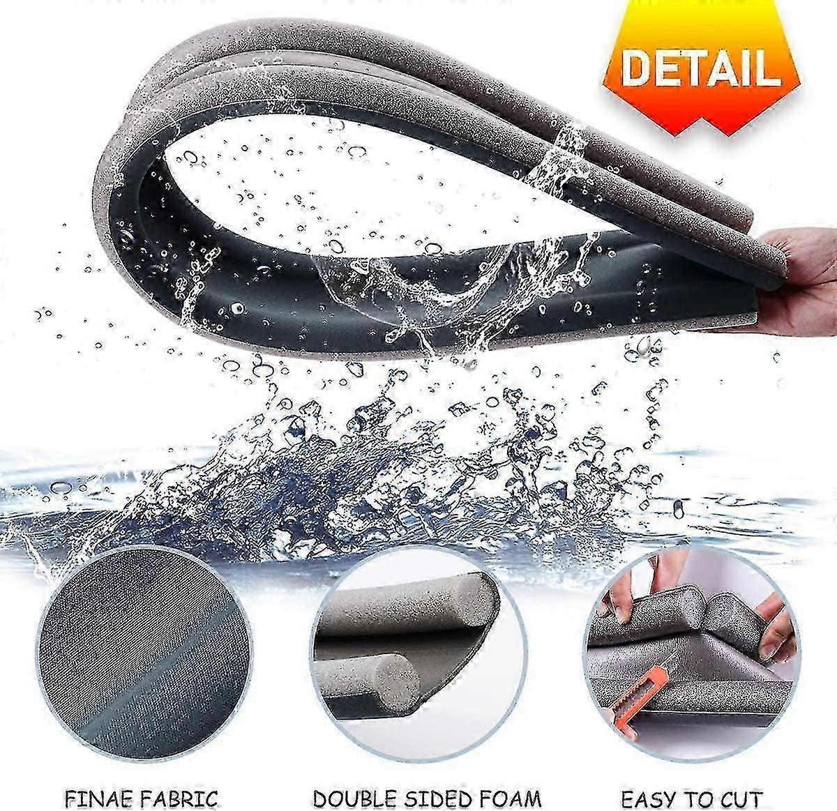 Home Double Under Door Draught Excluder,adjustable Door Draft Stopper,black