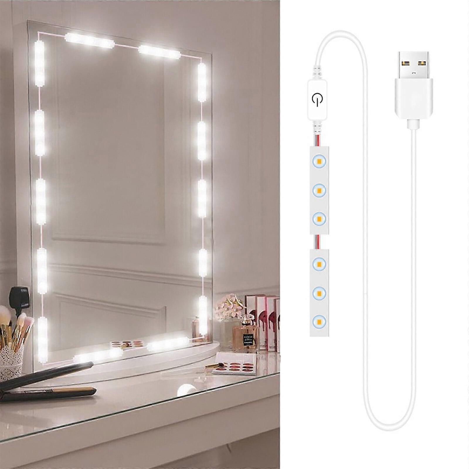 Leyfeng 2 PCS LED Makeup Mirror Lights, Dimmable Touch Control with USB Cable, Compatible with Vanity & Bathroom Mirrors
